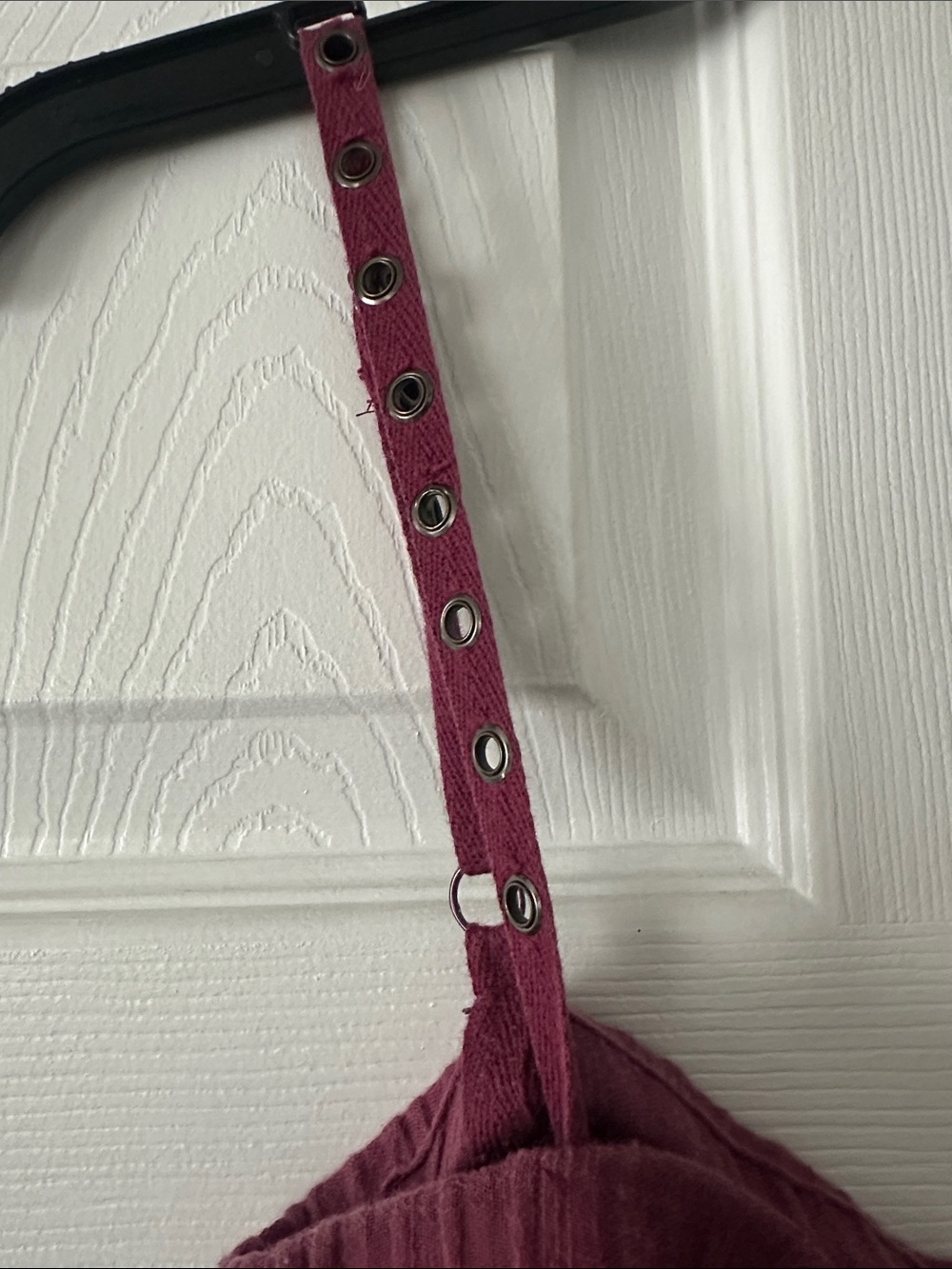 GUESS Plum Button-Front Drawstring Romper - Picture 4 of 6